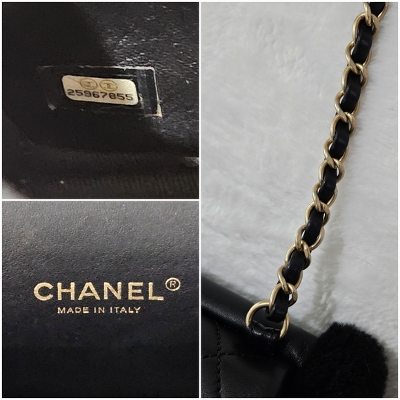 CHANEL Classic lambskin and shearling muff handbag quilted Handwarmer Chain bag - Picture 12 of 16